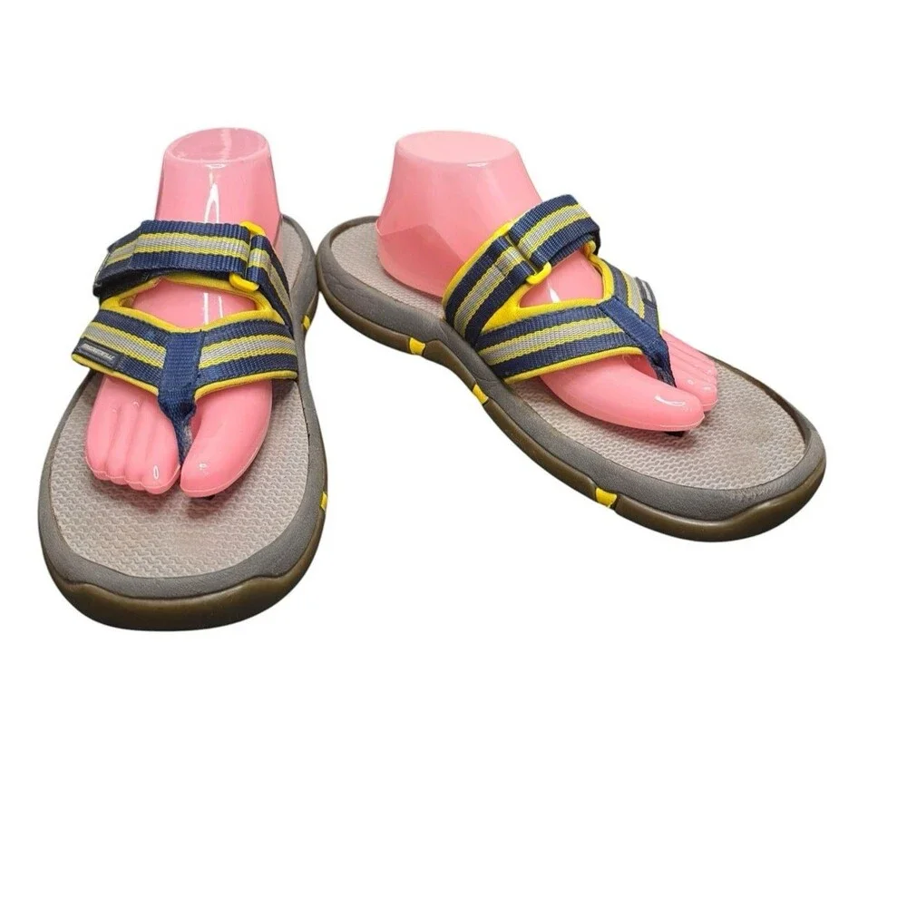 Margaritaville Sailabration Sandals Flip Flops Beach Pool Blue Yellow 12